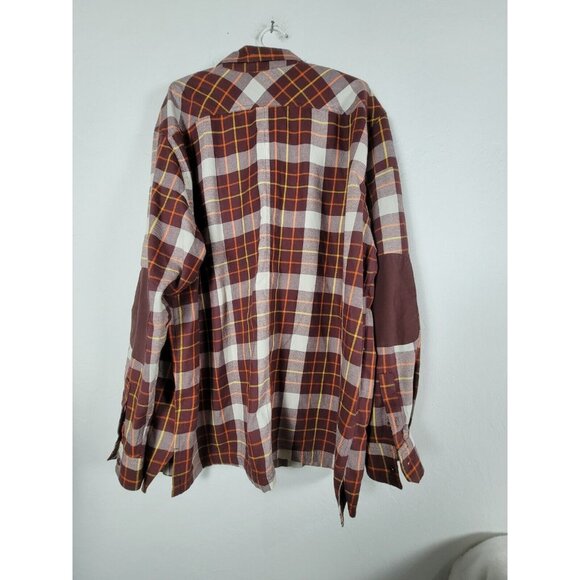 Wrangler ATG Mens Plaid Pattern Long Sleeve Casual Button Up Shirt Red Size XXL - Picture 2 of 8